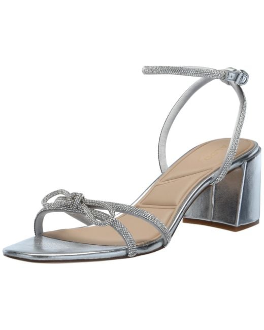 ALDO White Bouclette Heeled Sandal