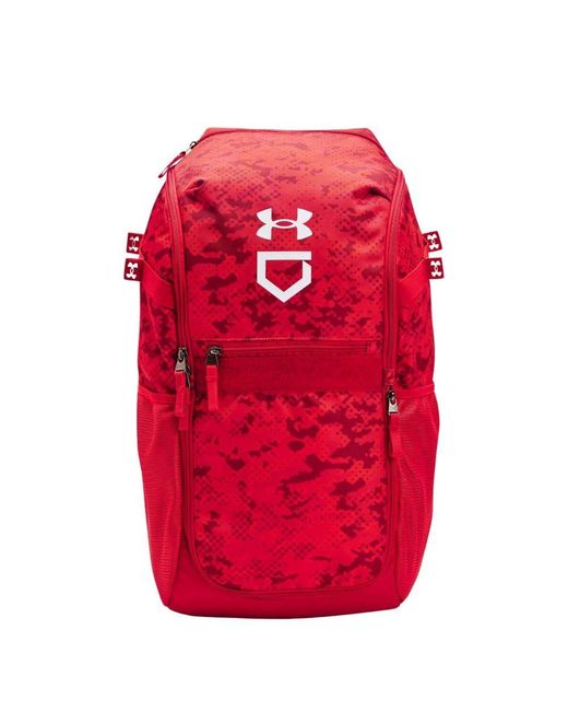 Under Armour Red Adult Utility Baseball Backpack Print,