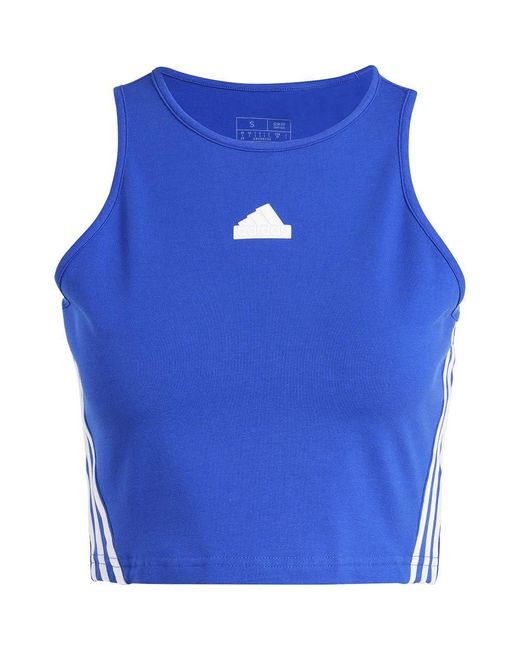 Adidas Future Icons 3 Stripes Sleeveless T-shirt L in het Blue
