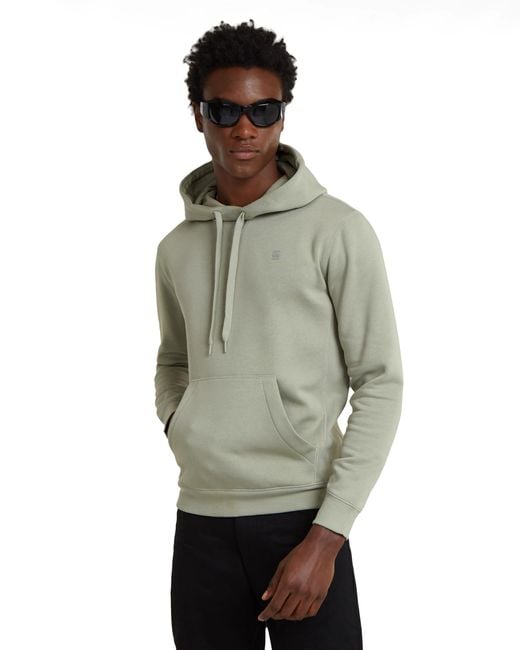 G-Star RAW Gray Premium Core Hooded Sweater for men