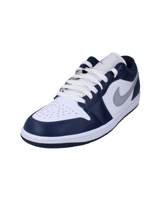 Nike Air Jordan 1 Low Basketbalschoen in het Blue voor heren