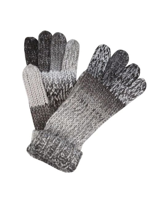 Regatta Gray S Frosty Vi Chunky Knit Turn Up Gloves