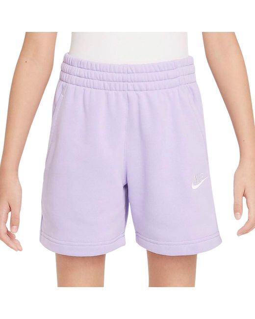 Pantaloncini in pile Sportswear Club da ragazza di Nike in Purple da Uomo