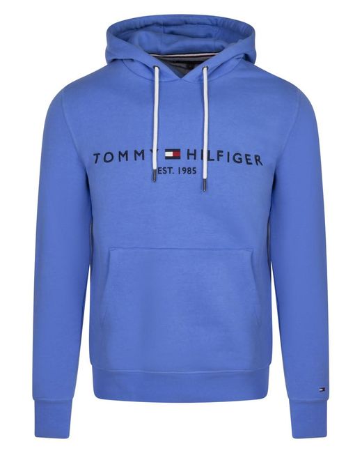 Tommy Hilfiger Blue Tommy Logo Hoodie for men