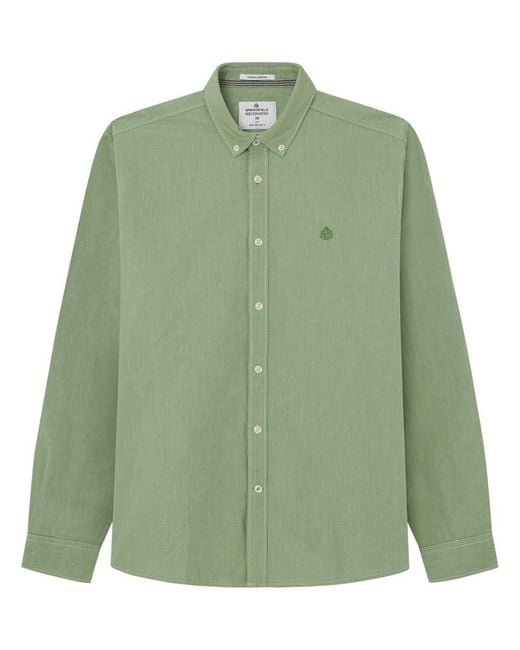 Camisa Springfield de hombre de color Verde