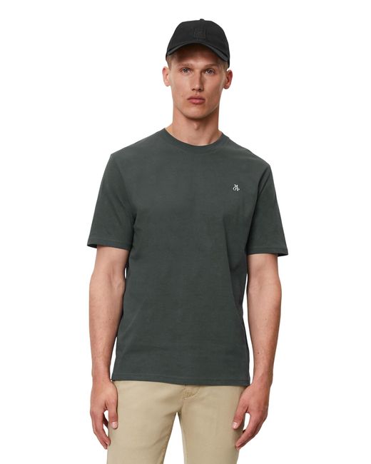 Marc O' Polo T-shirt, short sleeve, logo print, ribbed collar in Green für Herren