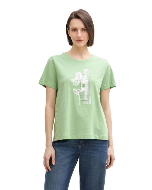 Tom Tailor Green Hoodie Sweatshirt aus Scuba