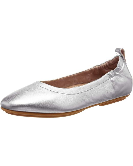 Fitflop Allegro Closed Toe Ballet Flats in Silver (Metallic) - Save 30% Lyst