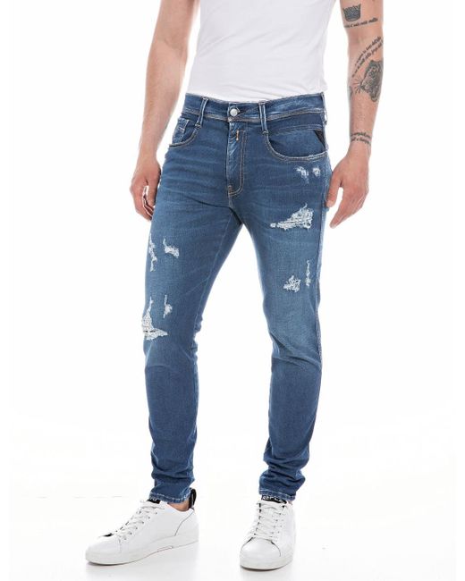 Replay Jeans Bronny Slim-Fit Hyperflex mit Stretch in Blue für Herren