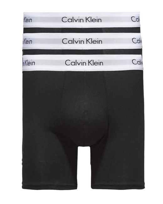 Calvin Klein 3er Pack Boxer Briefs Baumwolle mit Stretch in Black für Herren