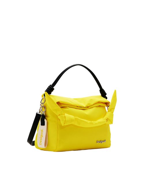Desigual Yellow Priori Loverty 3.0 Accessories Nylon Hand Bag