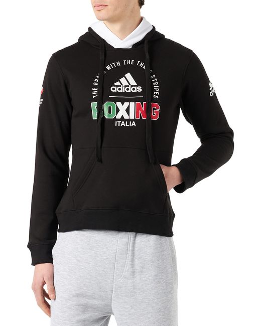 National Line Hoody Boxing Sweatshirt Adidas de color Black