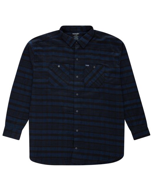 Wrangler Big And Tall Flannel Shirt For – S Button Down Plaid in Blue for  Men | Lyst UK