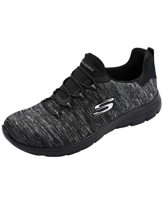 Skechers Black Sport D'Lites Slip-On Mule Sneaker