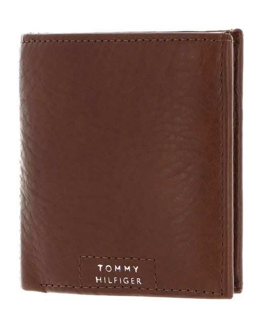 Tommy Hilfiger Brown Th Premium Leather Trifold Wallet Warm Cognac for men