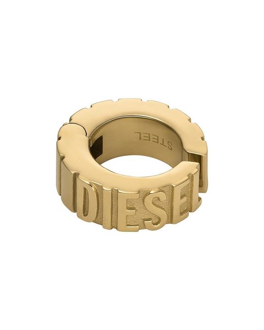 DX1565710 Boucle d'oreille unisexe en acier inoxydable Doré DIESEL en coloris Metallic