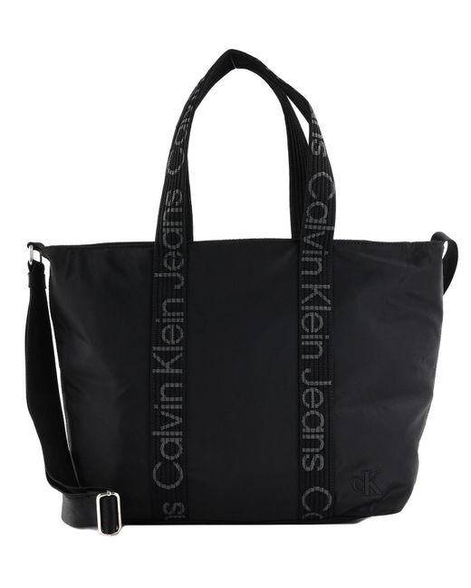 Calvin Klein Black Jean Ultralight Shopper29 Ny K60k611946 Tote