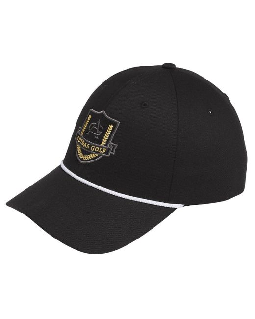 Adidas Black Vintage 6 Panel Golf Hat for men