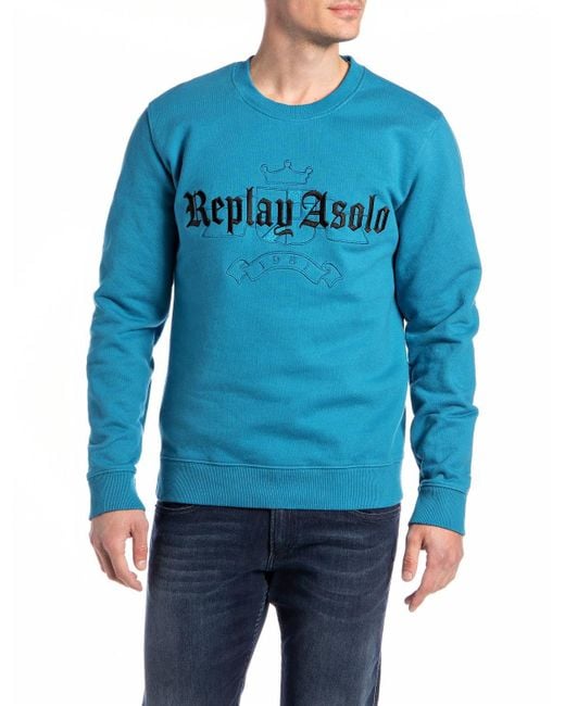 Replay Blue M6273 Sweatshirt for men