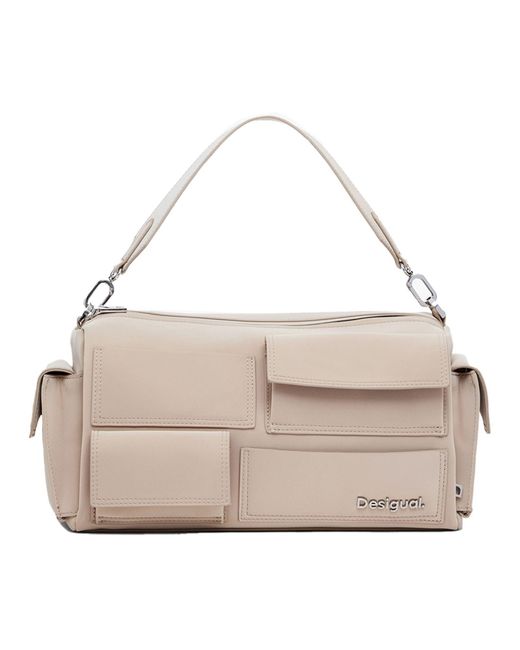 Desigual Natural Multi-pocket Elongated Bag