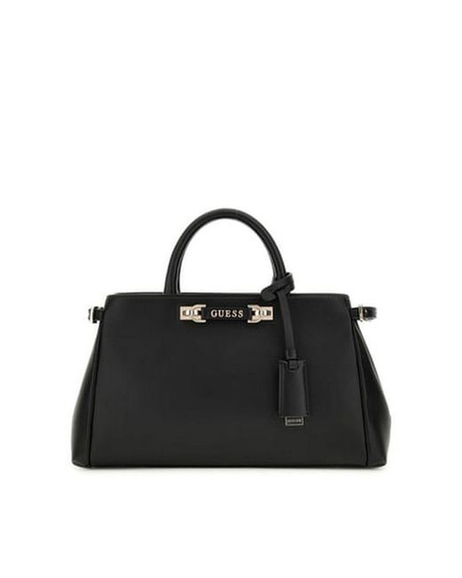 Guess Lefia Luxe Satchel in het Black