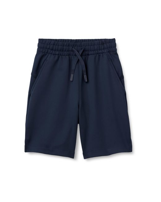 Pantalones Cortos Deportivos de Punto Elástico de Alto Rendimiento con Entrepierna de 15cm Niño Amazon Essentials de hombre de color Blue