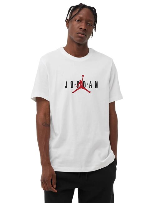Nike Jordan Air Stretch Short Sleeve Crew Tee | White | Dm1462-100 for men
