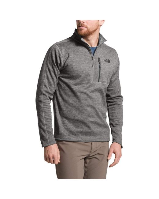 The North Face Gray Canyonlands Half Zip Pullover Sweatshirt for men
