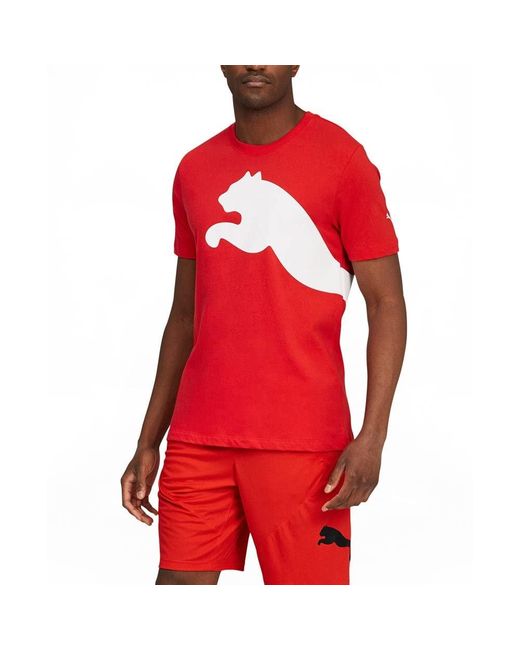 Maglietta da uomo oversize con design casual di PUMA in Red da Uomo