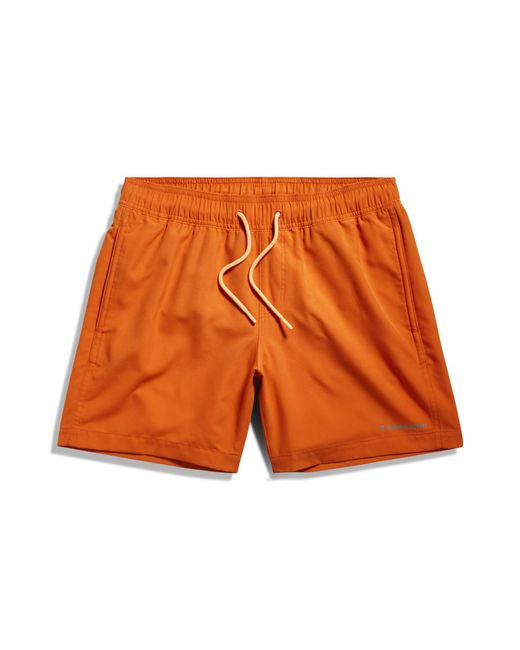 G-Star RAW Orange Dirik Solid Swimshorts for men