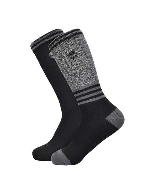Timberland 2pk Ankle Stripe Boot,black,l for men