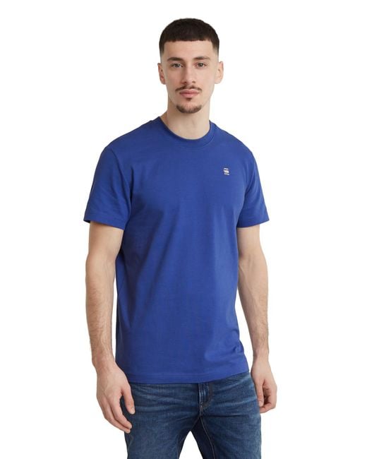 G-Star para Hombre Camiseta Raw Painted Back Graphic G-Star de hombre de color Blue