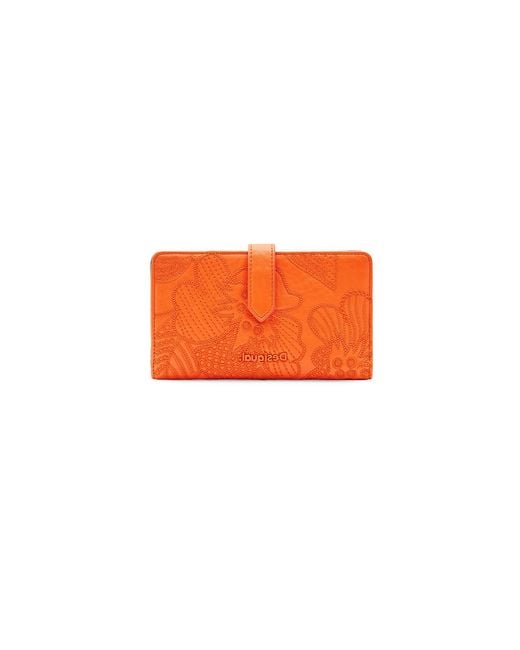 Desigual Orange Accessories Pu Medium Wallet