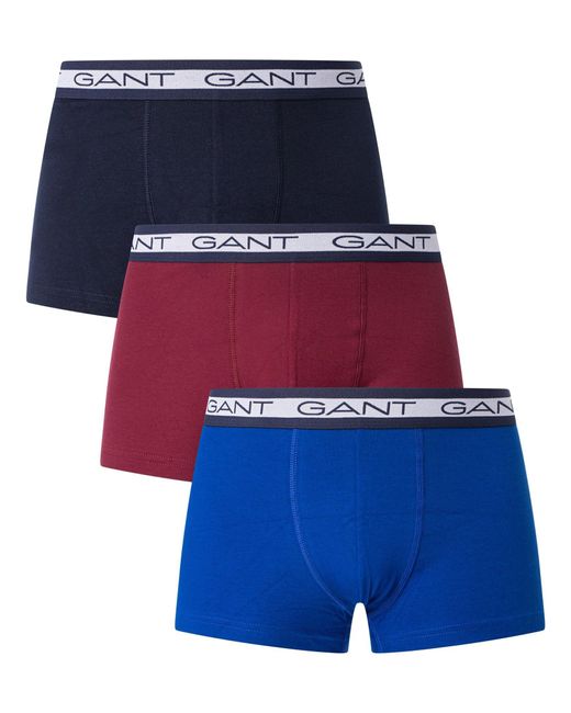 Gant Blue 3 Pack Basic Trunks for men