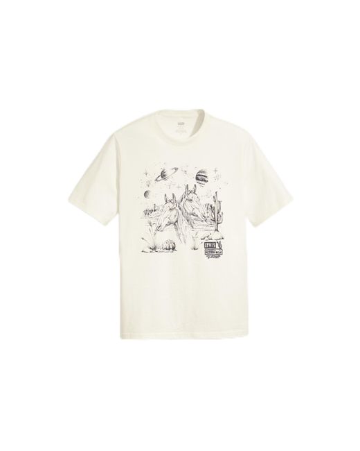 Levi's White Ss Relaxed Fit Tee Neutrals for men