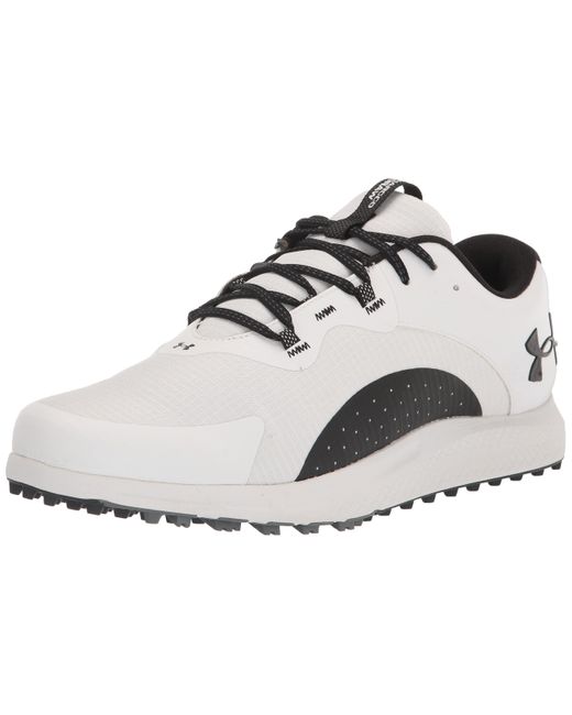 Under Armour Charged Draw 2 Spikeless Cleat Golf Shoe, in White for Men ...