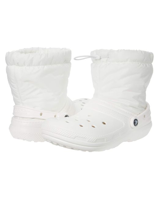 CROCSTM Metallic , Classic Lined Neo Puff Boot, , 9, White/white