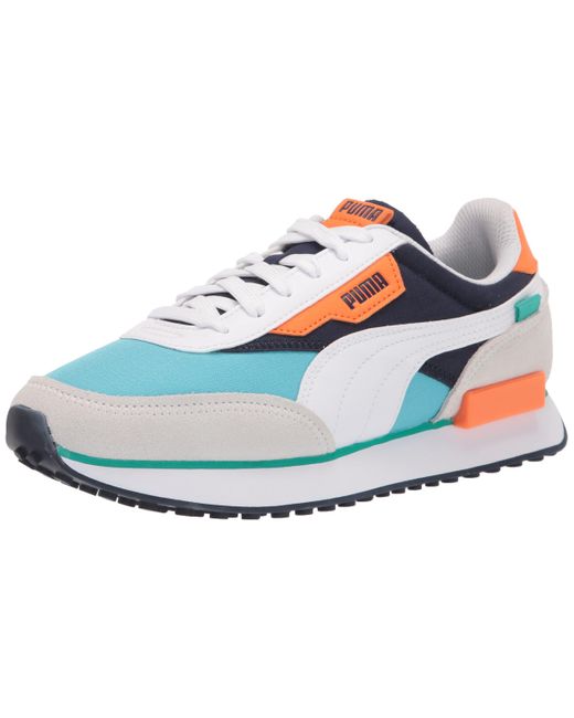 PUMA Future Rider Sneaker White-blue Atoll-peacoat for Men - Save 46% | Lyst