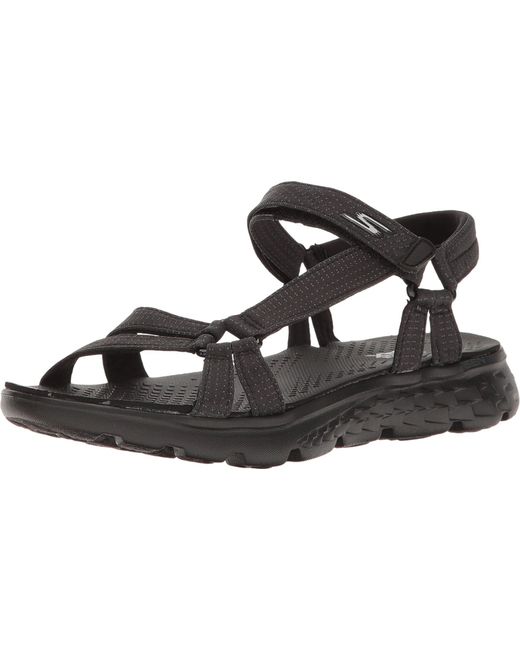 skechers black strappy sandals