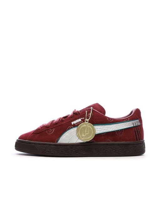Scarpe da ginnastica Bordeaux Ragazzo/Ragazza Suede 2 One Piece Jr di PUMA in Red