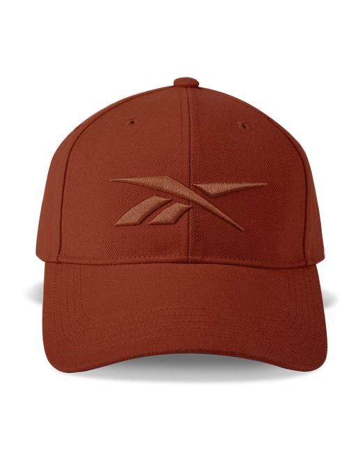 Reebok Brown Standard [ree] Cycled Vector Baseball Cap With Curved Brim And Breathable 6 Panel Design