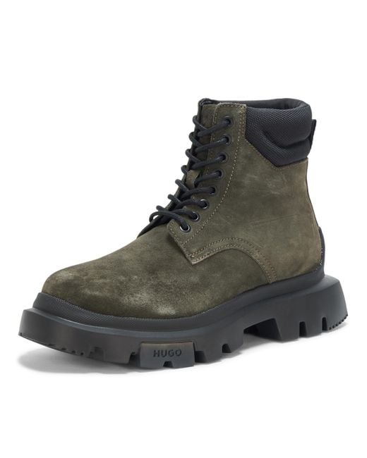 HUGO Lace Up Chunky Boot Mode-Stiefel in Brown für Herren