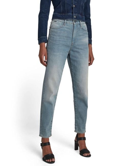G-Star RAW Blue Janeh Ultra High Mom Ankle Jeans