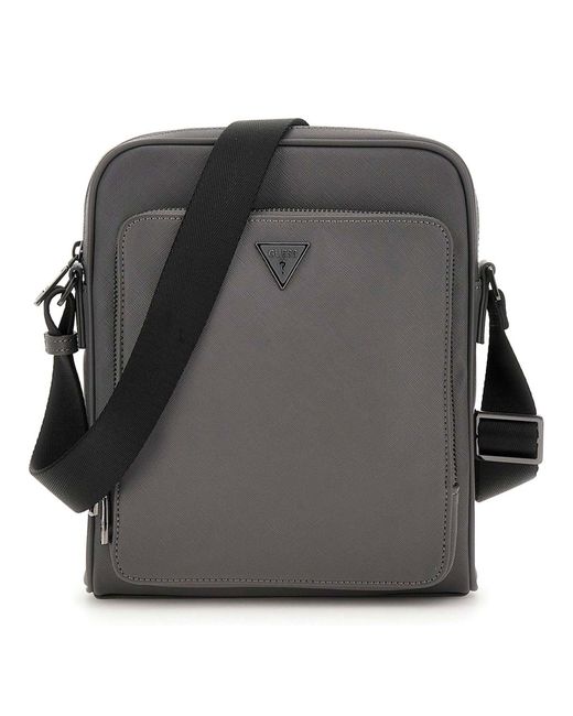 Guess Black Milano Top Crossbody Asphalt for men