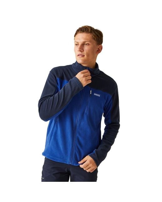 Regatta Blue S Fellard Polyester Outdoor Fleece Jacket for men
