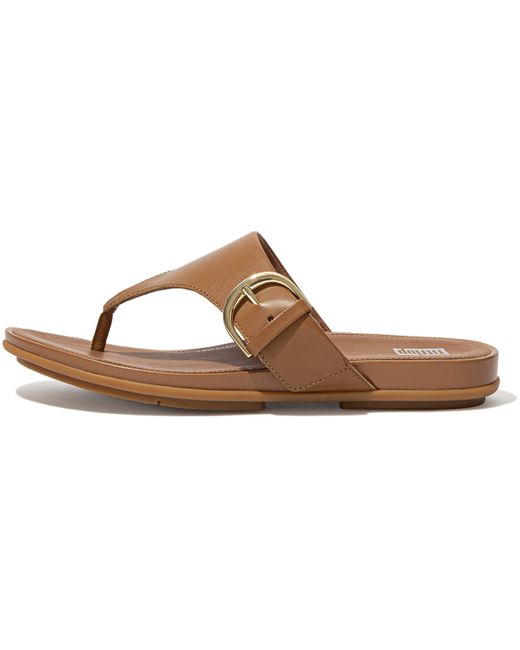 Fitflop Black Gracie Leather Toe-post Sandal