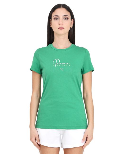 T-Shirt Vert Blank Base PUMA en coloris Green