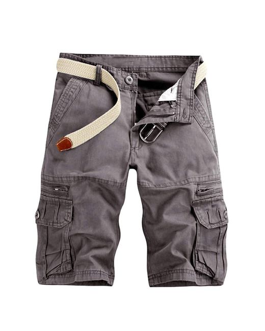 Superdry BUZHIDAO Cargo Shorts kariert mit 6 Taschen Gürtel Cargoshorts Aus Baumwolle Kurze Hose Sommer Outdoor Shorts Workwear in Gray für Herren