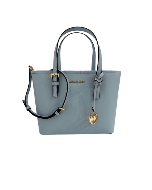 Jet Set Travel Extra Small Top Zip Tote Bag Tracolla di Michael Kors in Blue