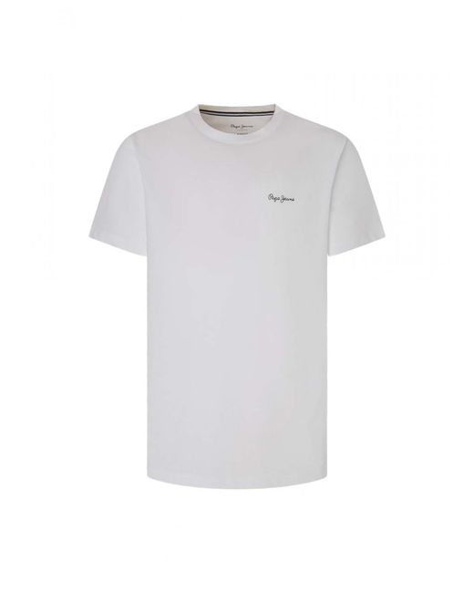 Pepe Jeans Solid Short Sleeve T-shirt Pyjama S White